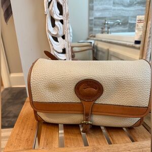 Dooney & Bourke Cream and Tan Crossbody All Weather Bag